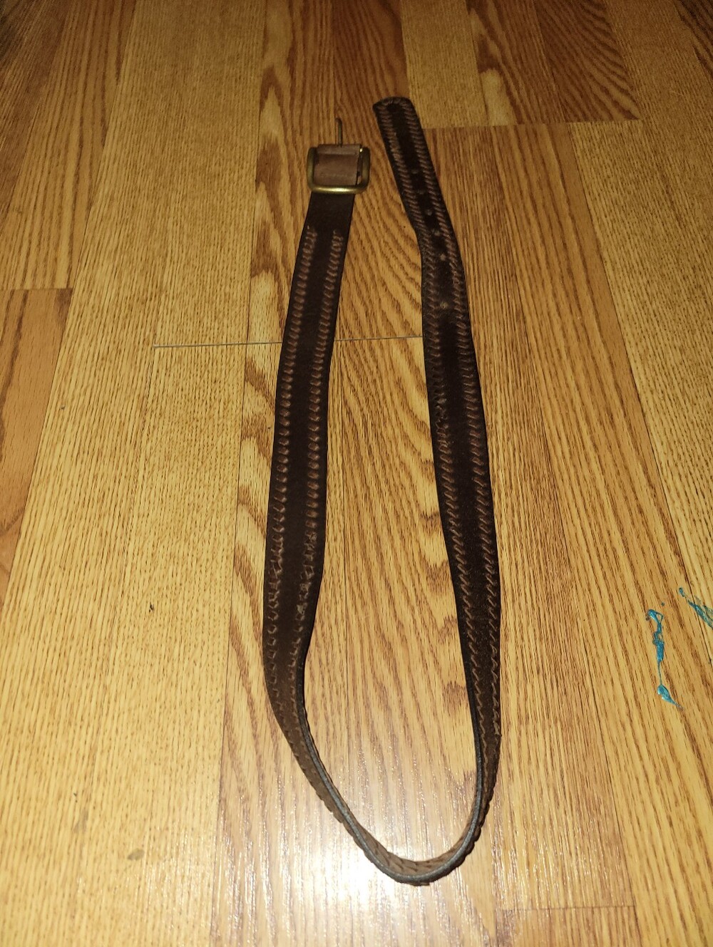 Brown Braided Leather Men's Belt